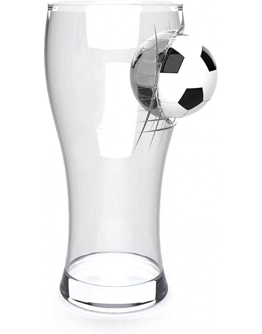 KJK Verres à Bière Gravée à Football en 550 ML Chope à Bière Verre Personnalisé avec football Transparent et Sculpté Grand Verre sans Plomb Cadeau pour Père et les Amateurs de Bière 1 - BHN5AYMHP