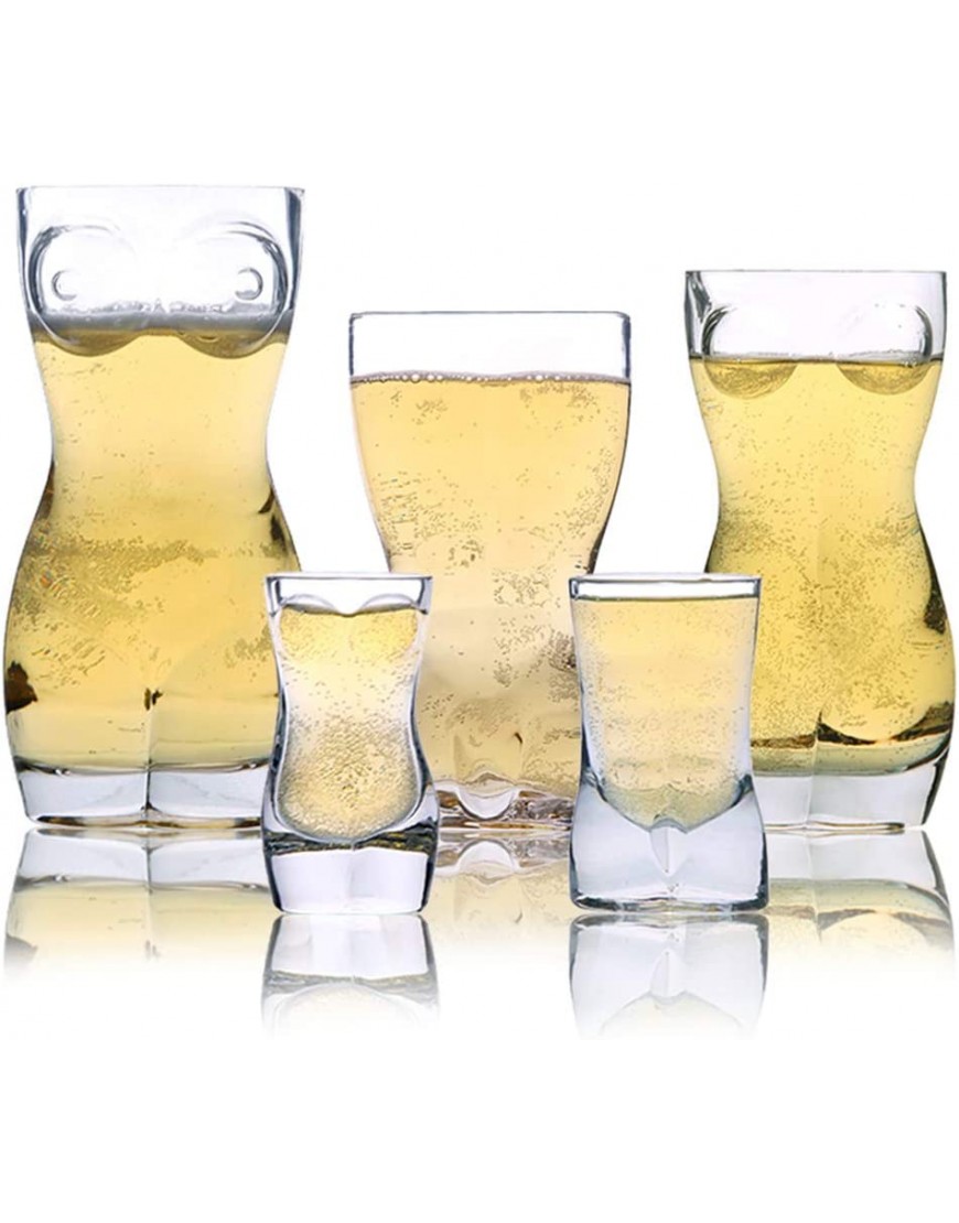Leikance – Verre transparent en forme de corps pour vodka whisky bière - BDQ8KFGVA