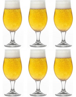 Libbey Verre à bière Munique 49 cl 490 ml Lot de 6 Sur pied Design fonctionnel Haute qualité - BK448DFPX