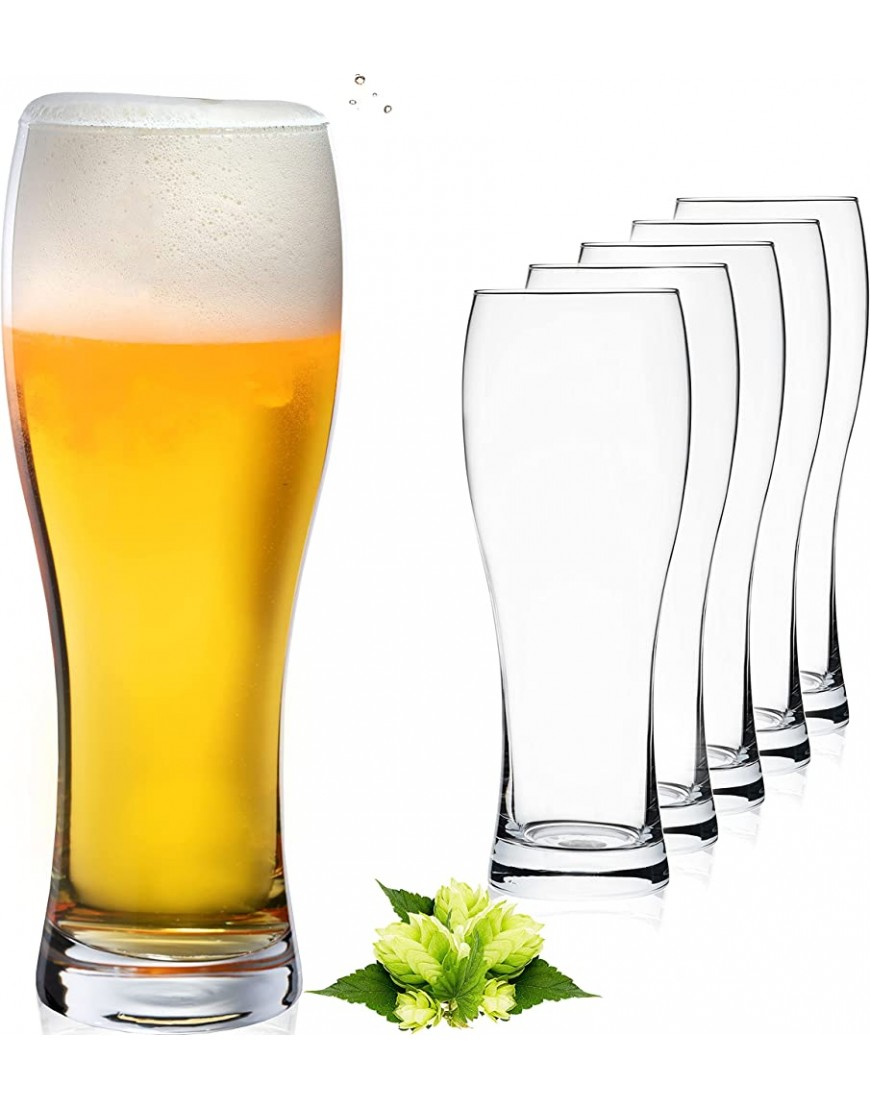 PLATINUX Lot de 6 verres à bière classiques de 500 ml maximum 660 ml Verre à bière Verre à bière haut 0,5 l - B7NWEOSGB