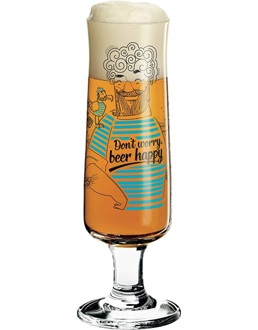 RITZENHOFF Beer Verre à bière de Natalia Yablunovska En verre de cristal 300 ml Avec 5 sous-verres Multicolore - B15E3HUDX