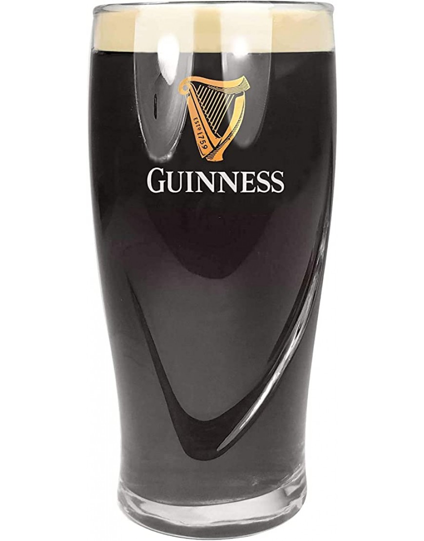 SP Guinness Lot de 4 verres à bière 568 ml Marquage CE Motif harpe en relief - BE21BHRTL