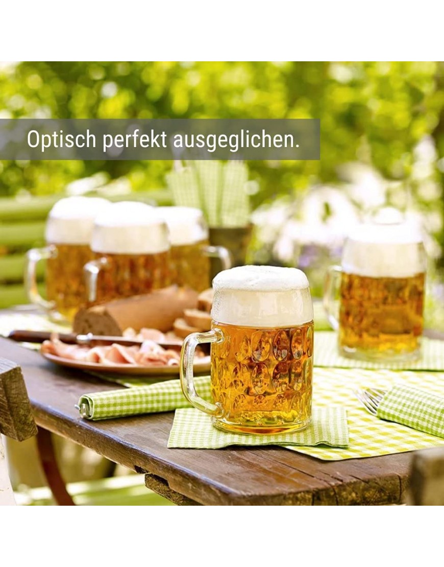 STÖLZLE LAUSITZ Oberglas Kaiser chope à bière 0,5l l chope à bière originale Oktoberfest I lot de 6 pièces I verre à bière traditionnel à poignée I lavable au lave-vaisselle I haute qualité - B968KFXUX
