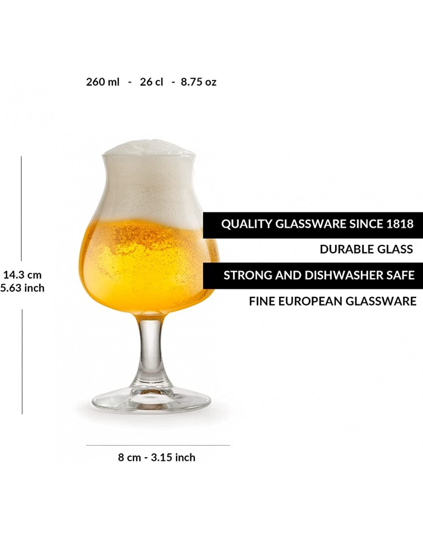 Verre à bière Iseo de Libbey 26 cl 260 ml 6 unités à pied idéal pour les dégustations de bière - B59VAJIPE