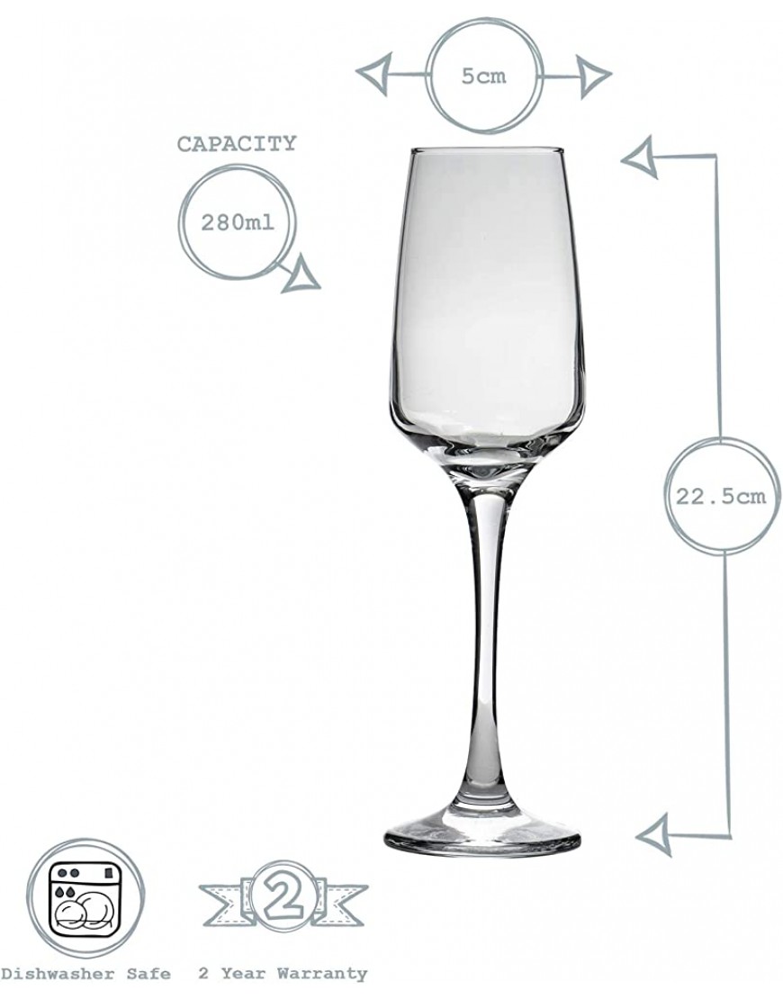 Argon Tableware Flûtes à Champagne contemporaines Coffret-Cadeau de 6 Verres - B18VVUMXH