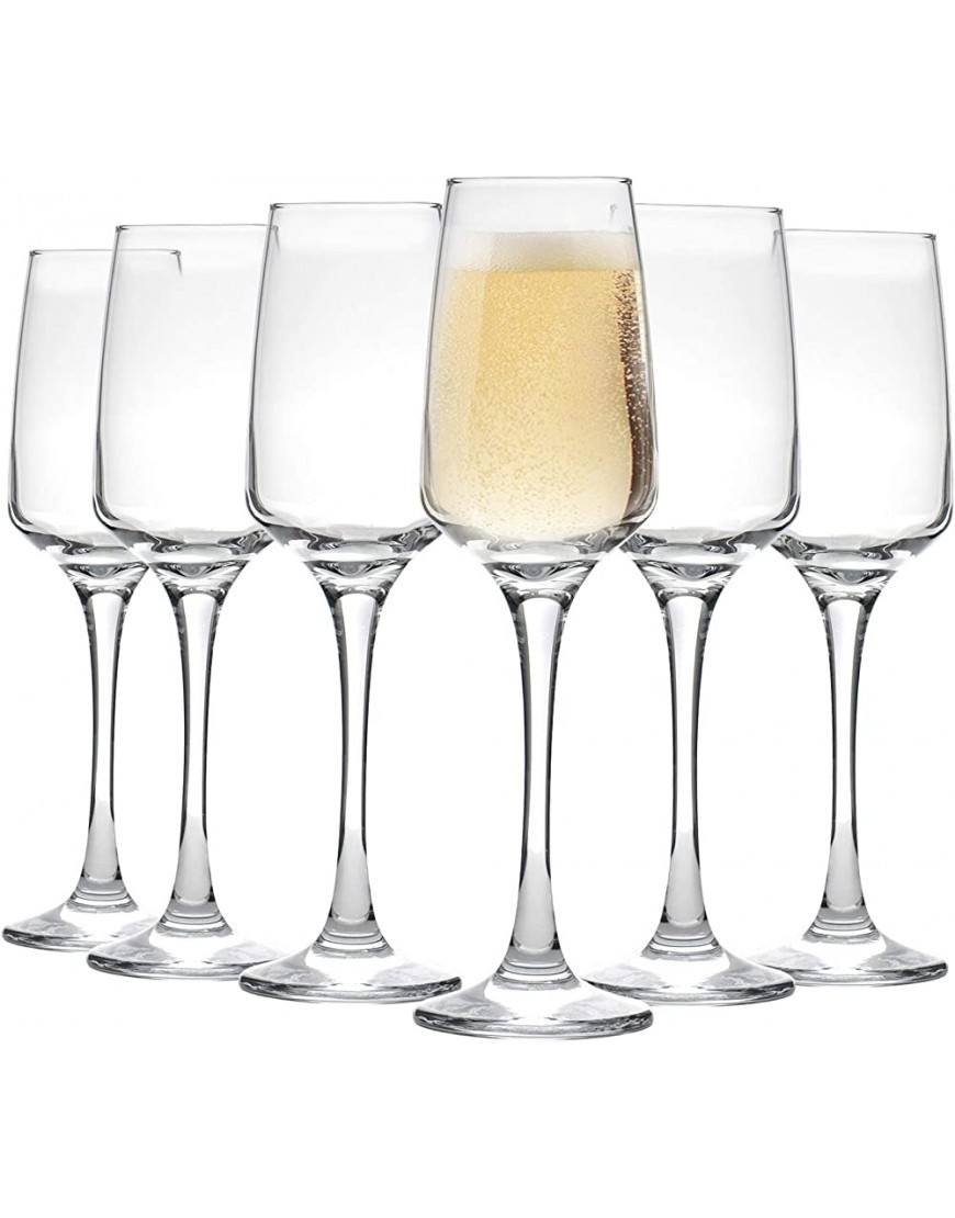 Argon Tableware Flûtes à Champagne contemporaines Coffret-Cadeau de 6 Verres - B18VVUMXH