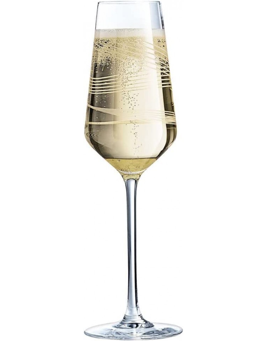Flûte à champagne 23cl Intense Cristal d'Arques 4 verres - BQKV1XNBI