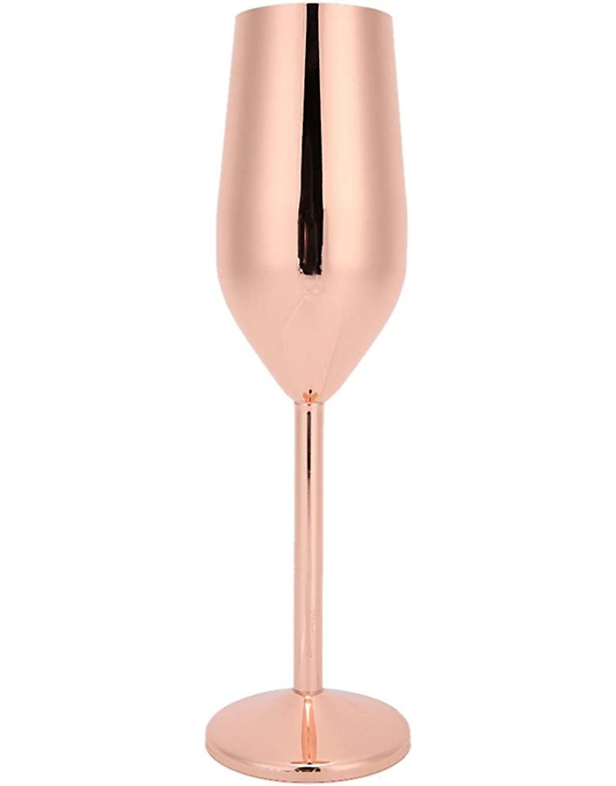 Flûte à Champagne en Acier Inoxydable 200ml Verres à Vin Incassables Réutilisables Tasses de Gobelet pour Banquet de Fête de Bar de Mariage Rose Doré - BM847DPNV