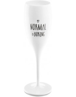 Koziol 3781525 Cheers Flûte à Champagne avec Impression Plastique Blanc Opaque 5,7 x 5,7 x 19,10 cm - BVBKJNQVE