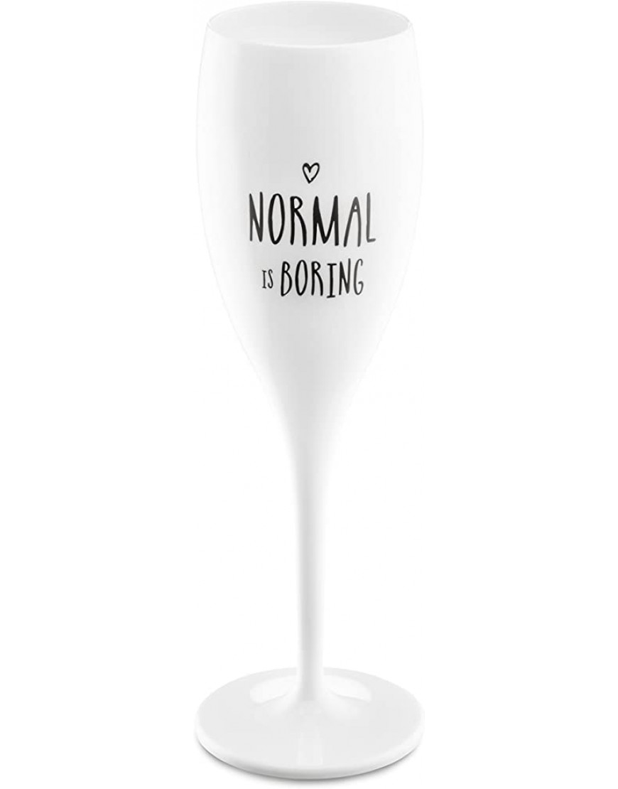 Koziol 3781525 Cheers Flûte à Champagne avec Impression Plastique Blanc Opaque 5,7 x 5,7 x 19,10 cm - BVBKJNQVE