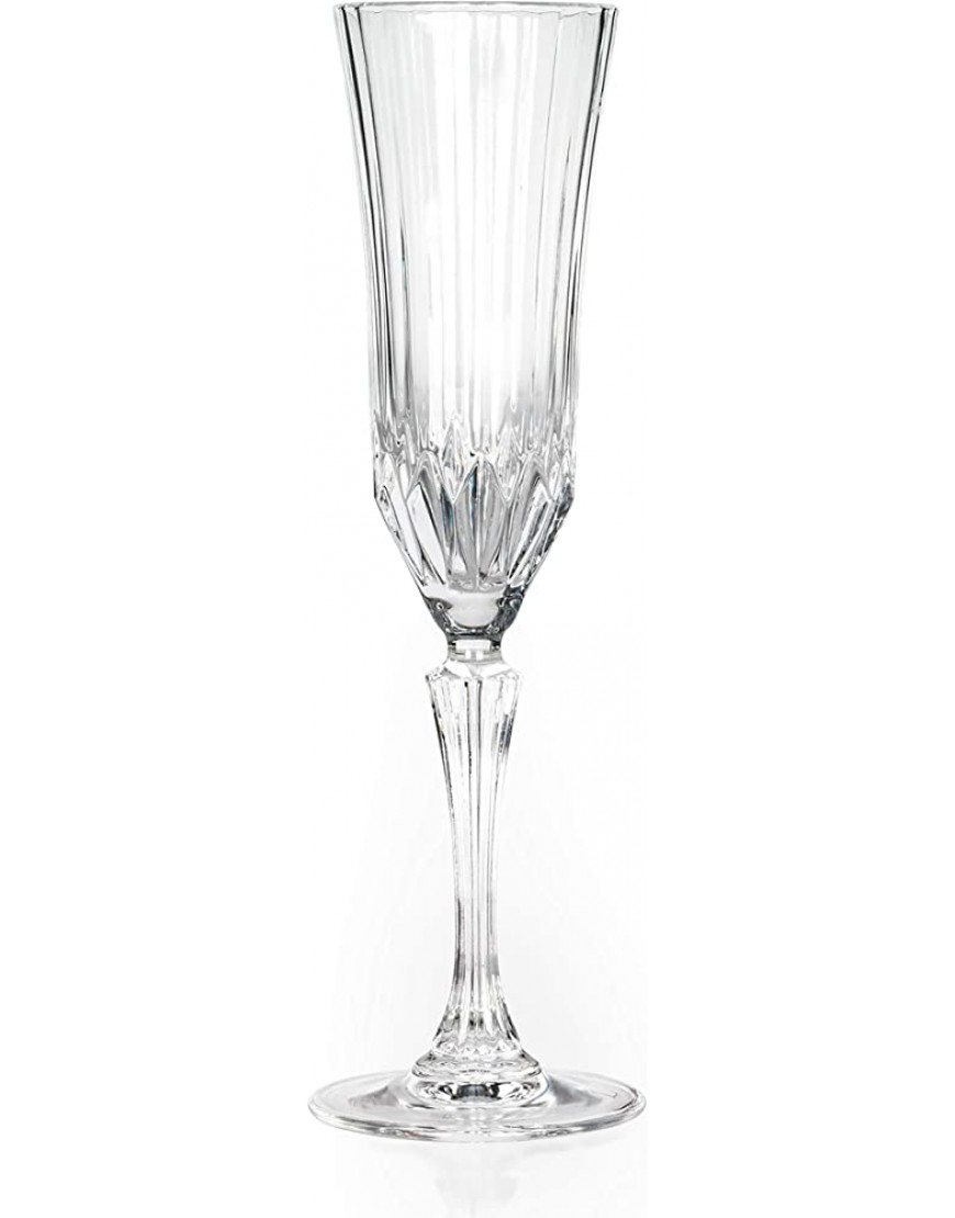 RCR 25948020106 Adagio Luxion Crystal Lot de 6 Verres à Champagne Flûtes à Champagne en Cristal 180 ml Compatibles Lave-Vaisselle Verres de Boissons pour la Maison Les Restaurants Les Fêtes - BKAAKJXHO