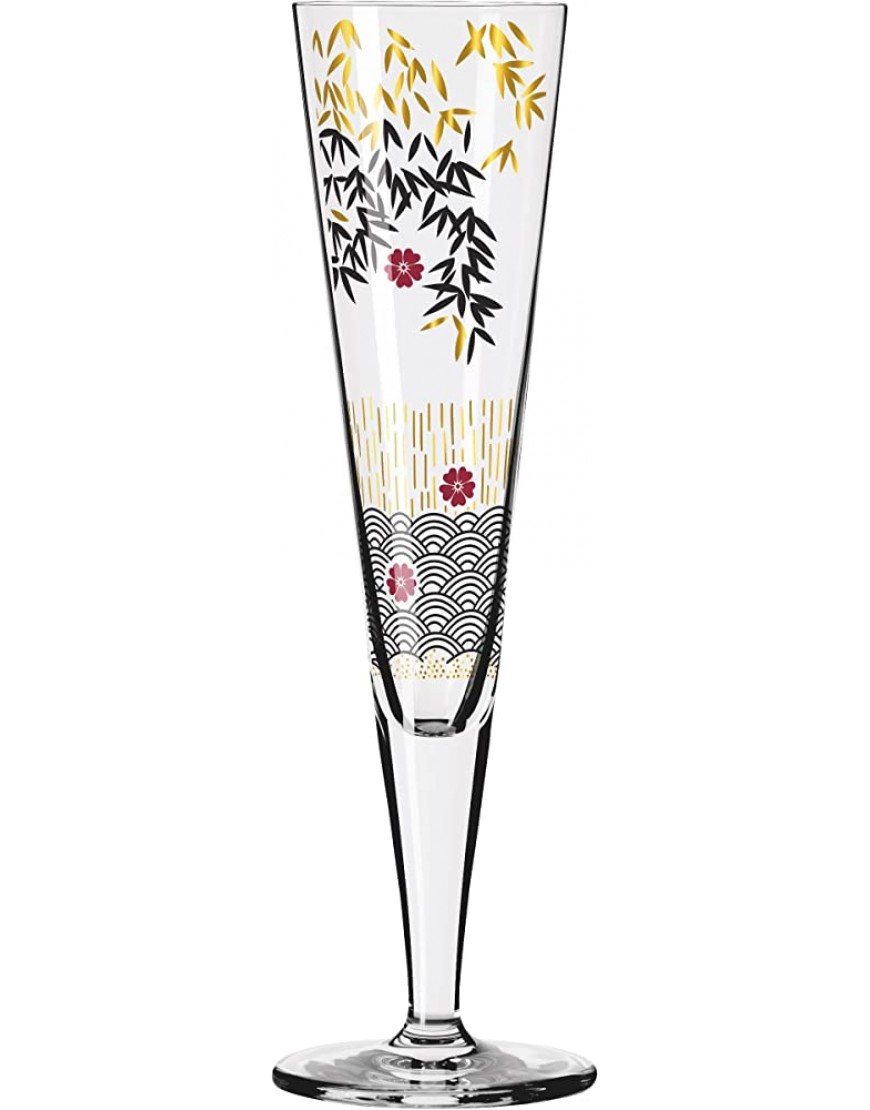 Ritzenhoff 1071019 Verre à Champagne 200 ml Série Goldnacht n° 19 Pièce de designer élégante avec or véritable Fabriqué en Allemagne - BKWMMKRMI
