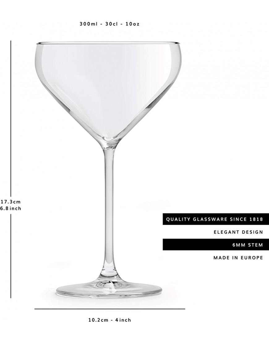Verre à Champagne Iduna de Libbey 30 cl 300 ML Lot de 6 Design élégant – qualité supérieure va au Lave-Vaisselle - B42MMVTII