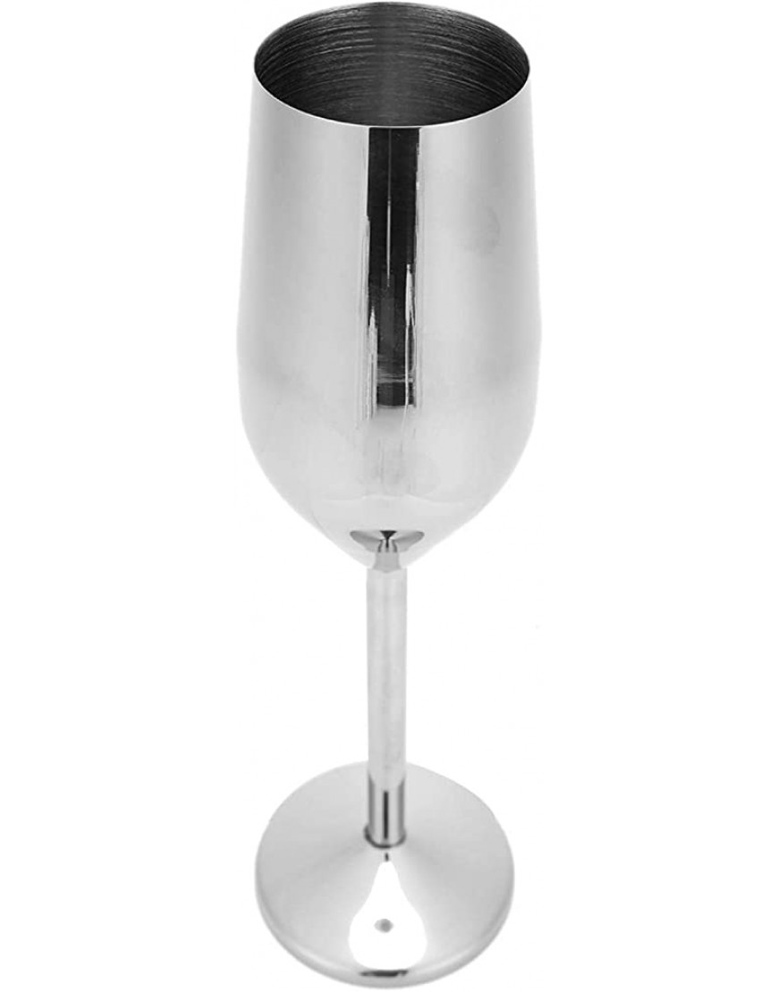 Verres à Champagne en verre à vin en acier inoxydable 220ML 304 ， Kuuleyn buvant des flûtes à Champagne tasses incassables pour banquet de fête au barArgent - B697JGGEW