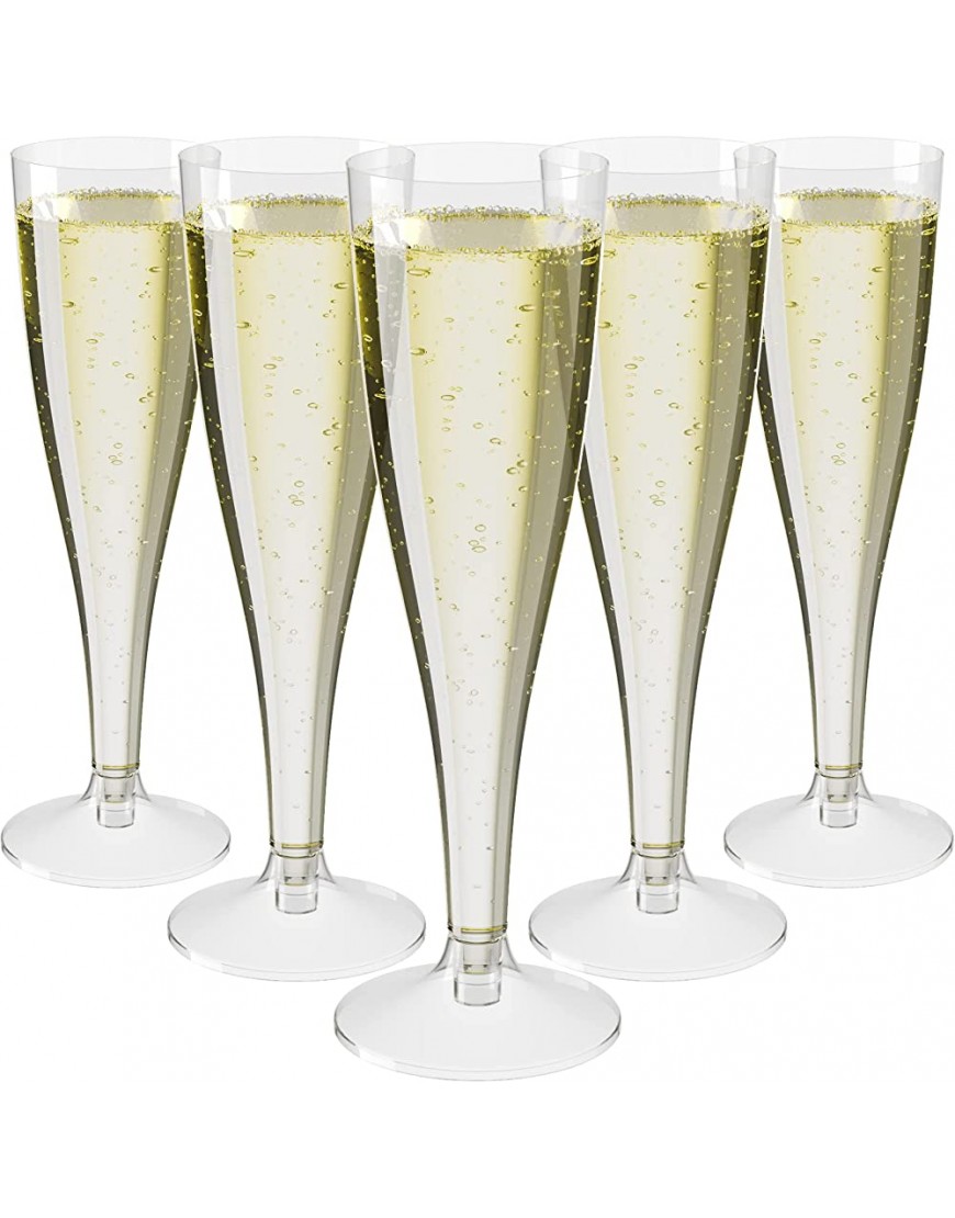 WELLGRO Lot de 30 verres à champagne en plastique 100 ml avec trait de niveau transparent sans BPA réutilisables Champagne Prosecco Quantité : - BVBNEIKQW
