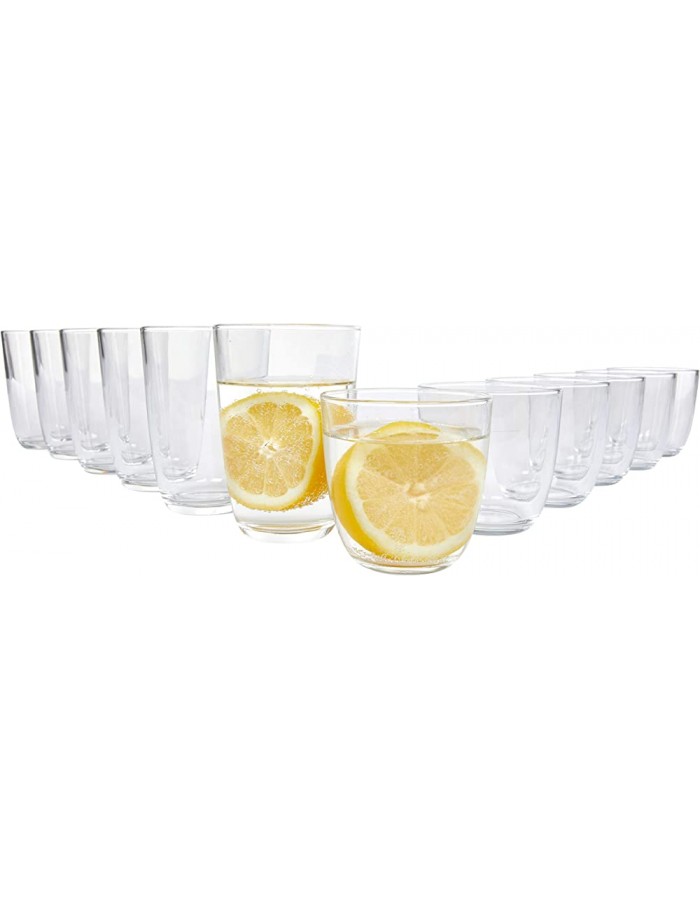 Bormioli Fresh Lot de 12 verres – Capacité 250 ml et 350 ml – Qualité supérieure pour une sensation parfaite sans bords tranchants. - B3BH5TREF