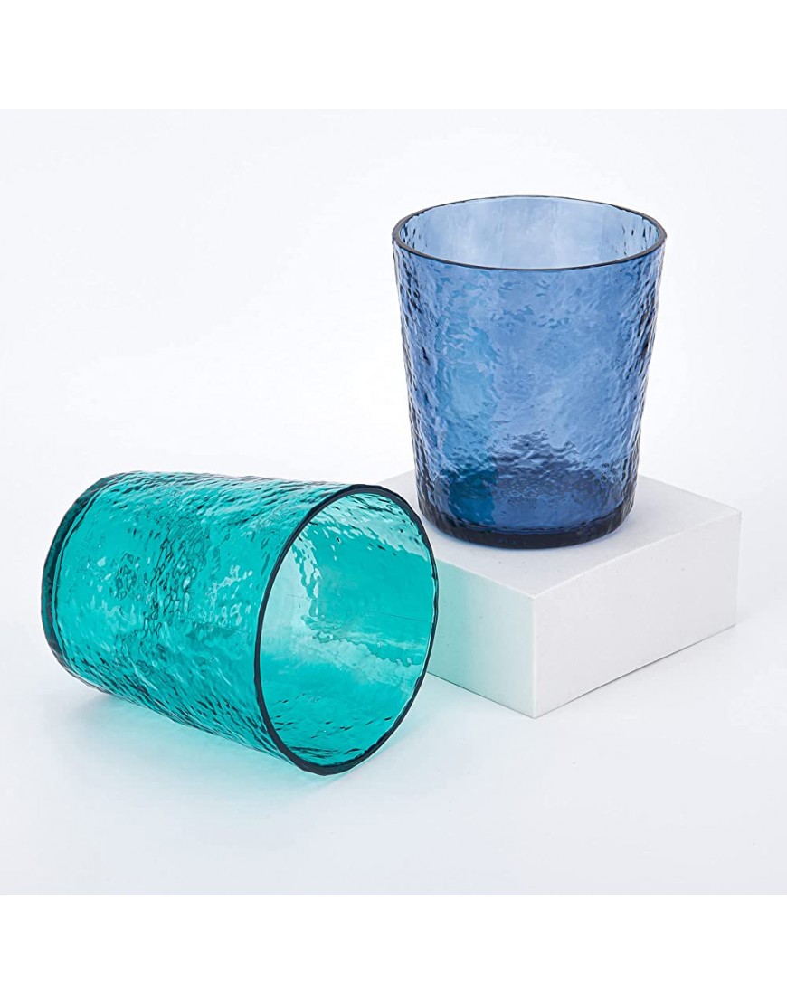 Lot de 8 verres en plastique acrylique de 350 ml multicolores sans BPA passent au lave-vaisselle - BK944GRFZ