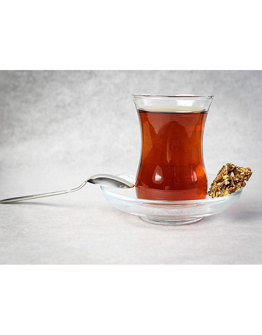 Pasabahce Usküdar turc Ensemble de verres à thé et soucoupes – 6 VERRES 6 soucoupes - B43WNLVLA