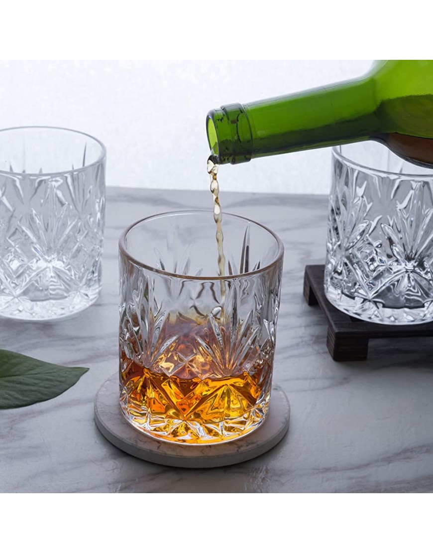 LANFULA Verres à Whisky Verre a Whiskey en Cristal Sans Plomb pour Cognac Martini Scotch Cocktails Coffret Cadeau 300 ml Lot de 6 Pièces - B5B3HKTOJ