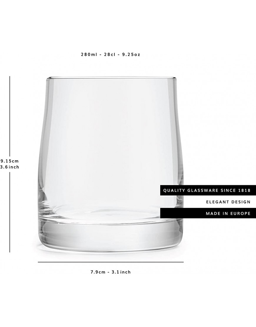 Libbey Whisky Glass Gles 280 ml 28 cl 6 unités qualité supérieure design de luxe vont au lave-vaisselle - BH41DMTYI