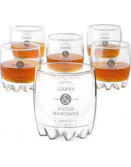 Maverton Ensemble de 6 Verres à whisky personnalisés pour couples Cadeau d’anniversaire Pour les connaisseurs Cadeau personnalisé pour jeunes mariés Couple - BVJQDKNVQ