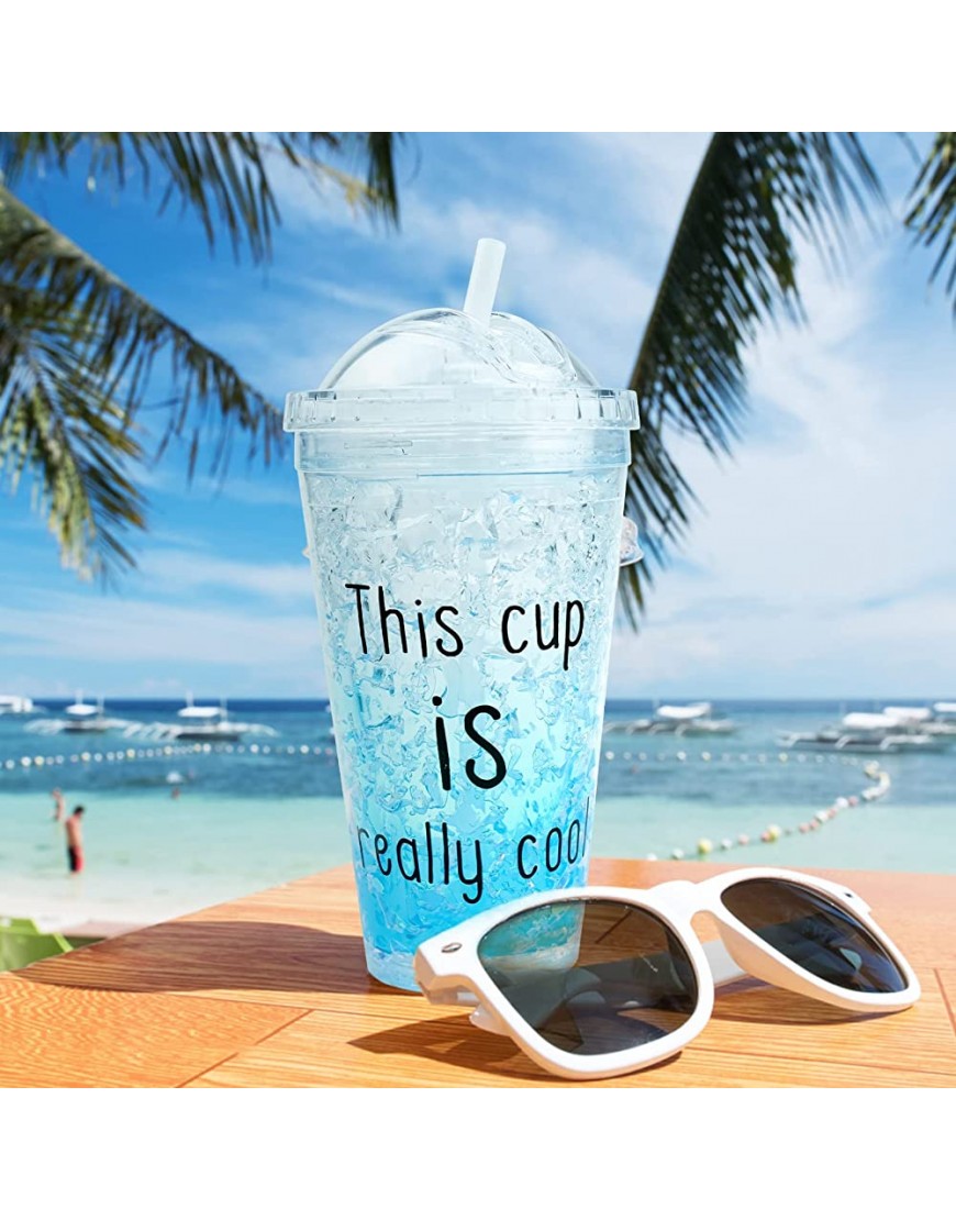 Tasse en Plastique Réutilisable avec Couvercle et Paille 450 ml Transparent Gobelet de Voyage Adapté pour le Café de jus de Fruits - B43W5OIGQ