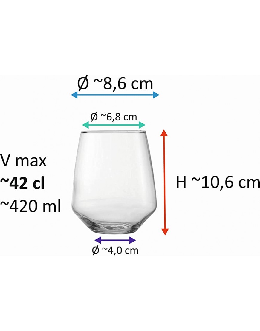 Topkapi McDalford Lot de 2 verres à whisky transparents avec effet gyroscopique pour whisky cocktails jus eau boissons H ~ 10,6 cm ~ 420 ml - BD85DVGPK