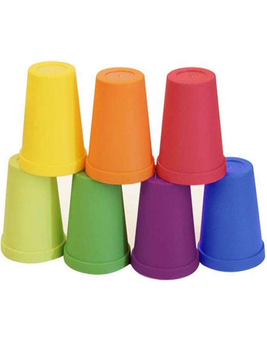 Xrten Ensemble de 7 Gobelets Plastiques Réutilisables Couleur Tasses Portables pour Le Voyage Arc en Ciel Tasses pour Enfants - BKEK3AYJI
