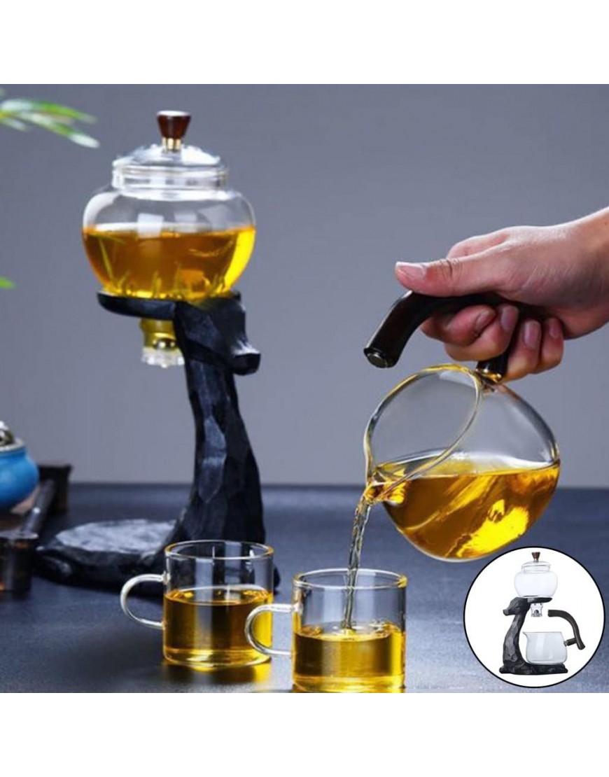 RultSng Kungfu Glass Tea Set Diversion d'eau Magnétique for La Cuisine Infuseurs Lâches Bouilloires Cuisson Tea Maker Lunettes Théière Magnétique Set Color : Blue - BWBAWOLEY