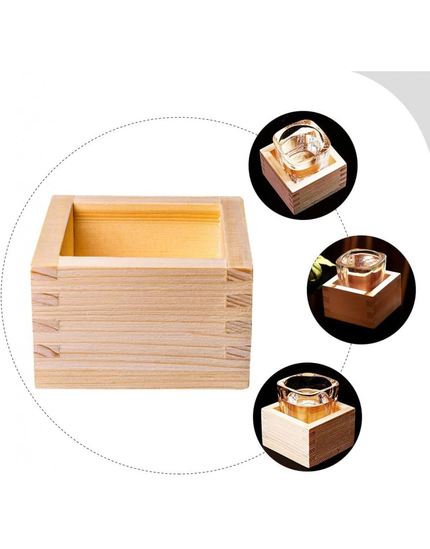 Cabilock Style japonais boîte en bois Creative Wake Mug Titulaire Petit récipient à gâteau - B3NKQWWQI