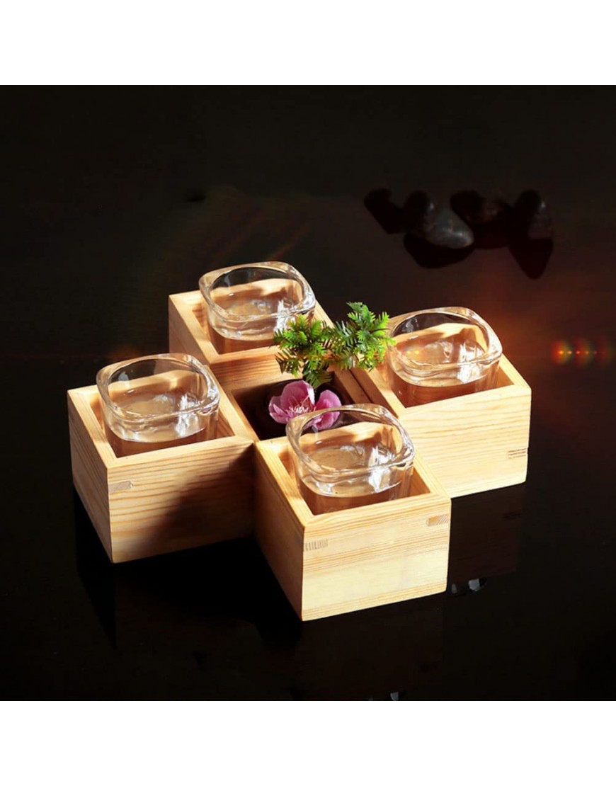 Cabilock Style japonais boîte en bois Creative Wake Mug Titulaire Petit récipient à gâteau - B3NKQWWQI