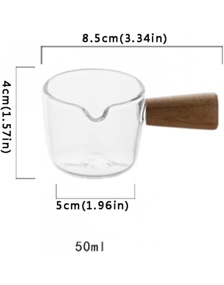 HNSYYUEYOU Distributeur de sirop Glass Petit Milk Jar Creamer Pichet Résistant à la Chaleur Petite Tasse de Lait avec poignée en Bois Size : S - BK2JDAHGR