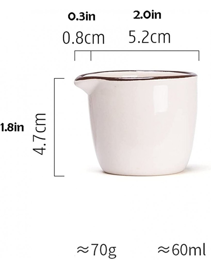 KUYWLMKMZZ Récipient à Sauce Jum de Lait Jug Mini céramique Jar Ménage Cuisine Jar Pot Café Convient for Table Dîner Dessert Shop Cafe Saucière Color : D - BQJKMWMIN