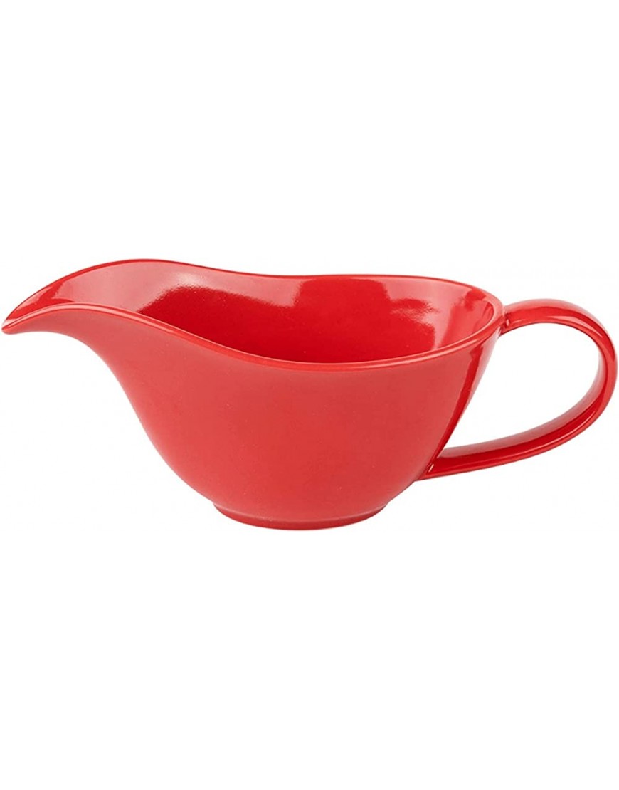 Louche à Sauce Pot de céramique en céramique rouge ménagère avec poignée lait de café Pot cramer sauce pot service de service lait cramer pot SBol à Sauce Pour Table à Manger Color : Red - BKE1DXUAM
