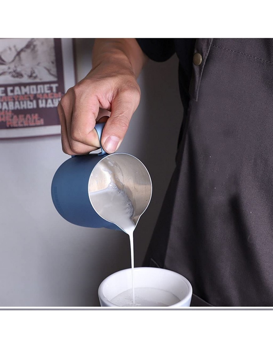 Louche à Sauce Tasse à lait en acier inoxydable Pichet de lait USTensiles de café adaptés au cacaa au Cappuccino latte très approprié for l'utilisation de la maison SBol à Sauce Pour Table à Manger - BM6WNXEYV