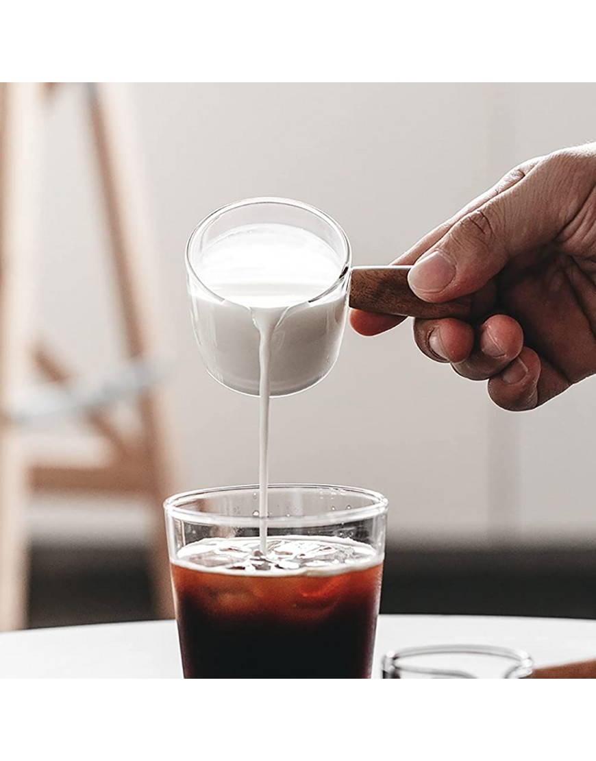 RAN-Sucriers Cruche de lait de sirop de verre de style simple de saucière Mini tasse à café au lait avec poignée pichet de service pour sauce au lait Size : 2 pieces - B2W5BXXRW