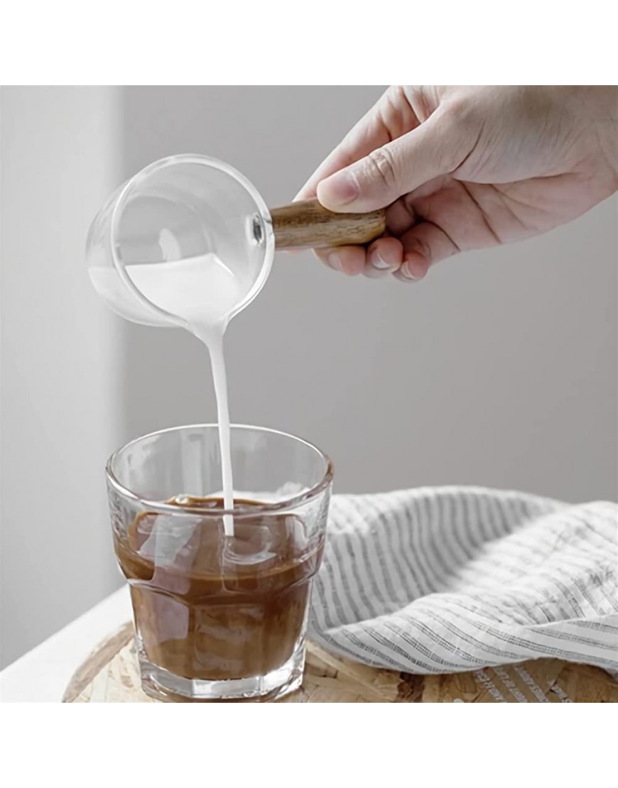 RAN-Sucriers Cruche de lait de sirop de verre de style simple de saucière Mini tasse à café au lait avec poignée pichet de service pour sauce au lait Size : 2 pieces - B2W5BXXRW