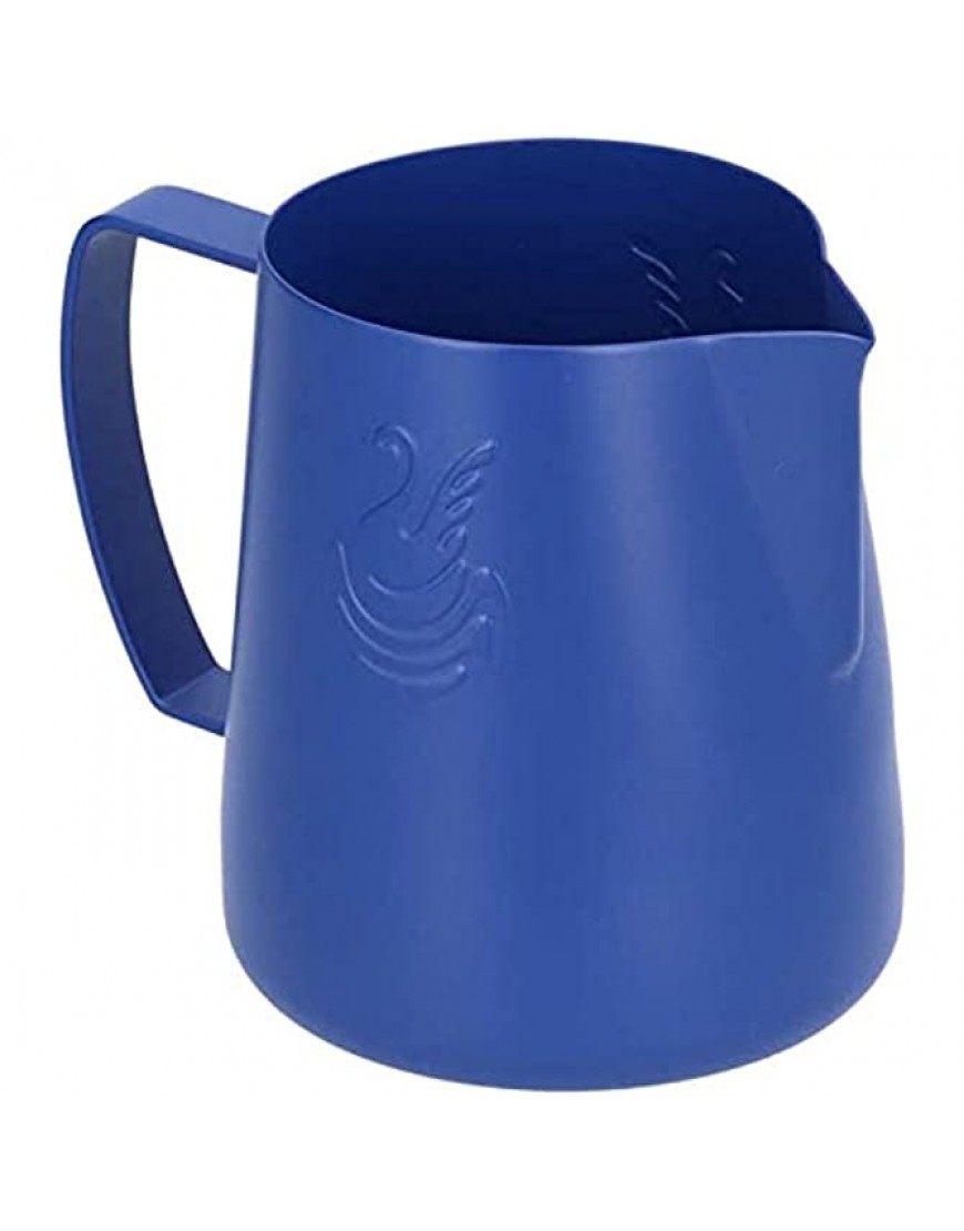 sauciere Tasse à café en acier inoxydable Pichet de lait bleu mousse tasse 400 ml avec sortie d'eau for boutique de bureau de cuisine pichet verseur - BABAEUKMD