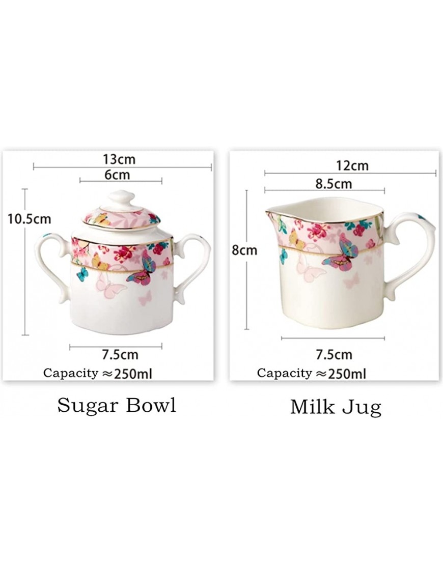 ZHANGJINYISHOP2016 Sucrier Sugar Bowl and Milk Jug 2 Pièces Set Mode Ménage Porcelaine Pichet Ceramic Pichet Boîte de Rangement Boîte d'assaisonnement Cuisine Bol à Sucre - BDVJ5RLZH