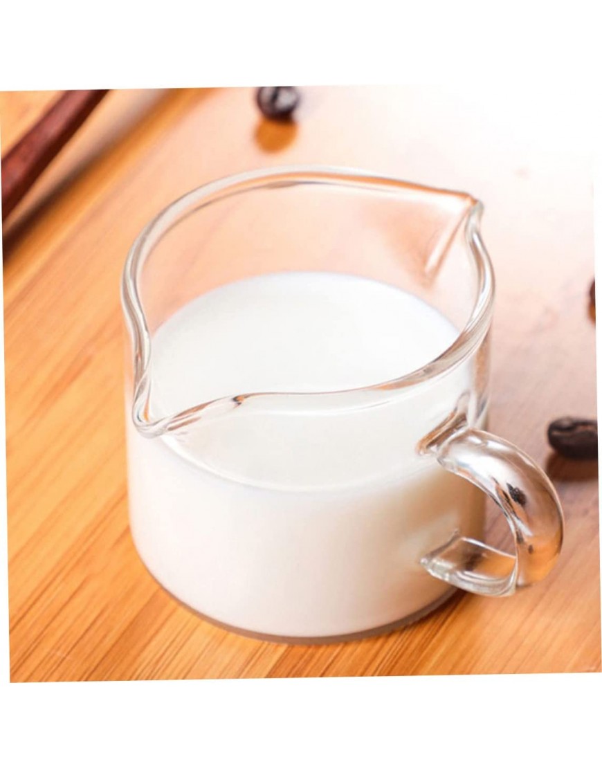 Cramemer en verre 4 oz Mini Caxe Creamer Picheur Double jet Jouer de lait Pouche avec poignée pour la cuisine Home Use - BDVB6OZGX