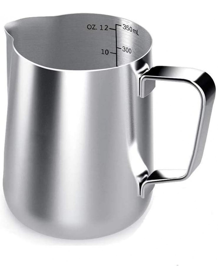 Voarge Pot à lait en acier inoxydable 350 ml Pour cappuccino et latte Argenté - BW1ADVGEF