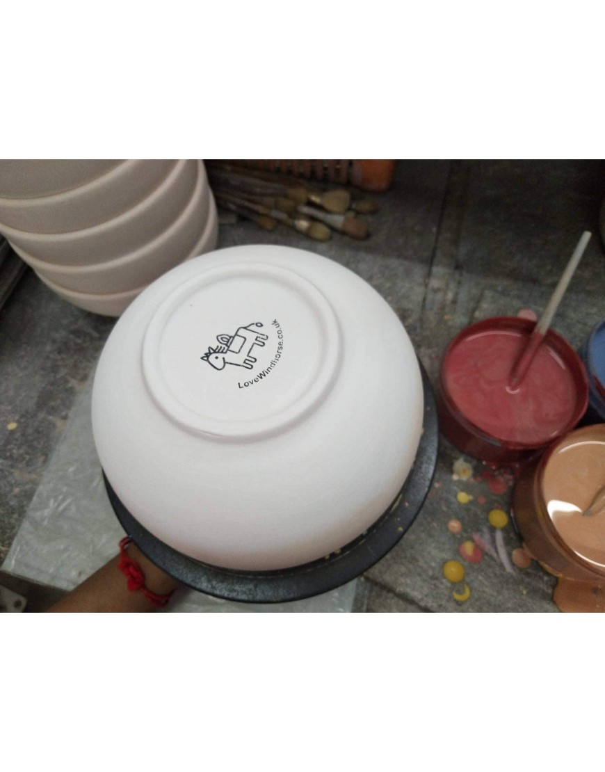 Windhorse Rainbow Striped Ceramic Small Milk Jug 200 ml Capacity - B7WMQASCE