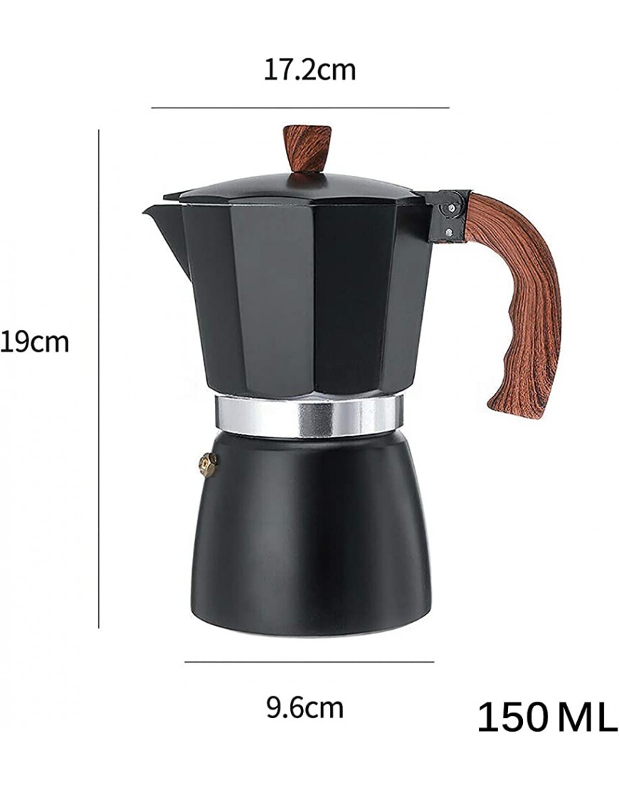 AEUWIER 150ml European Classic Aluminum Coffee Pot Espresso Coffee Maker Pot for home office - BV416LRWI