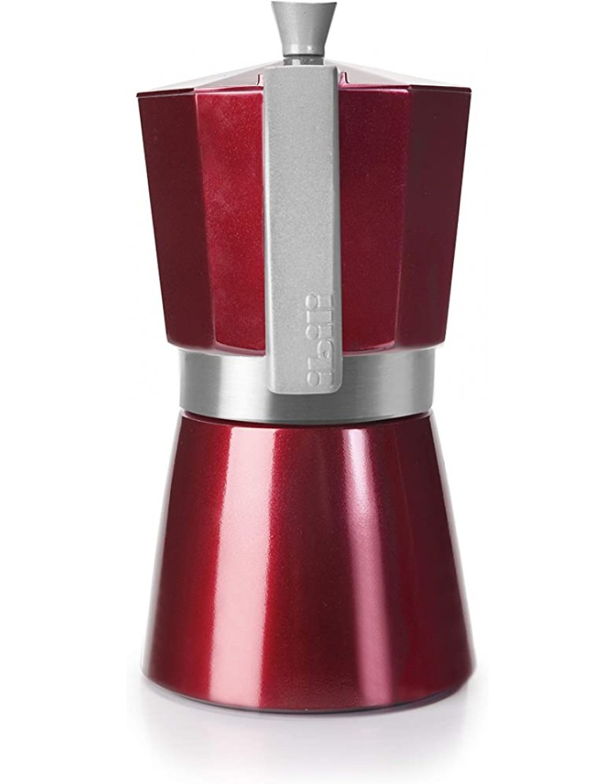 Ibili 623209 Evva Cafetière Expresso pour 9 Tasses Aluminium Rouge 22 x 11 x 11 cm - BB3ENTZEY