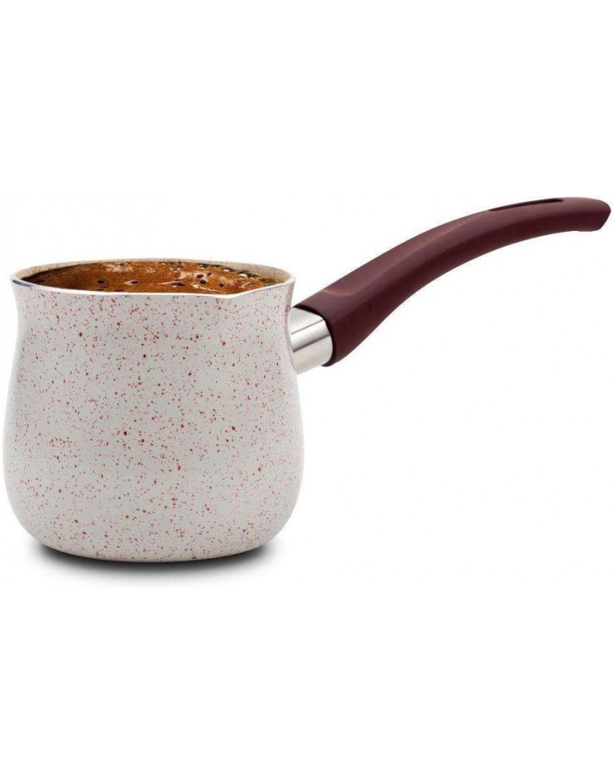 NAVA Pot de 300 ml Cafetière turque avec revêtement en granit pour la préparation du café turc - BWK9JCFGN
