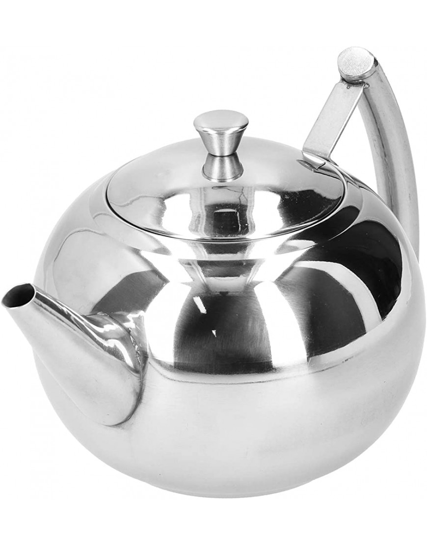 Bouilloire à thé Cafetière en acier inoxydable 1.5L Récipient à eau Théière 2L avec filtre à feuilles de thé1.5L - B821WCXQW