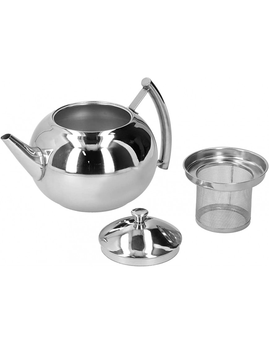 Bouilloire à thé Cafetière en acier inoxydable 1.5L Récipient à eau Théière 2L avec filtre à feuilles de thé1.5L - B821WCXQW