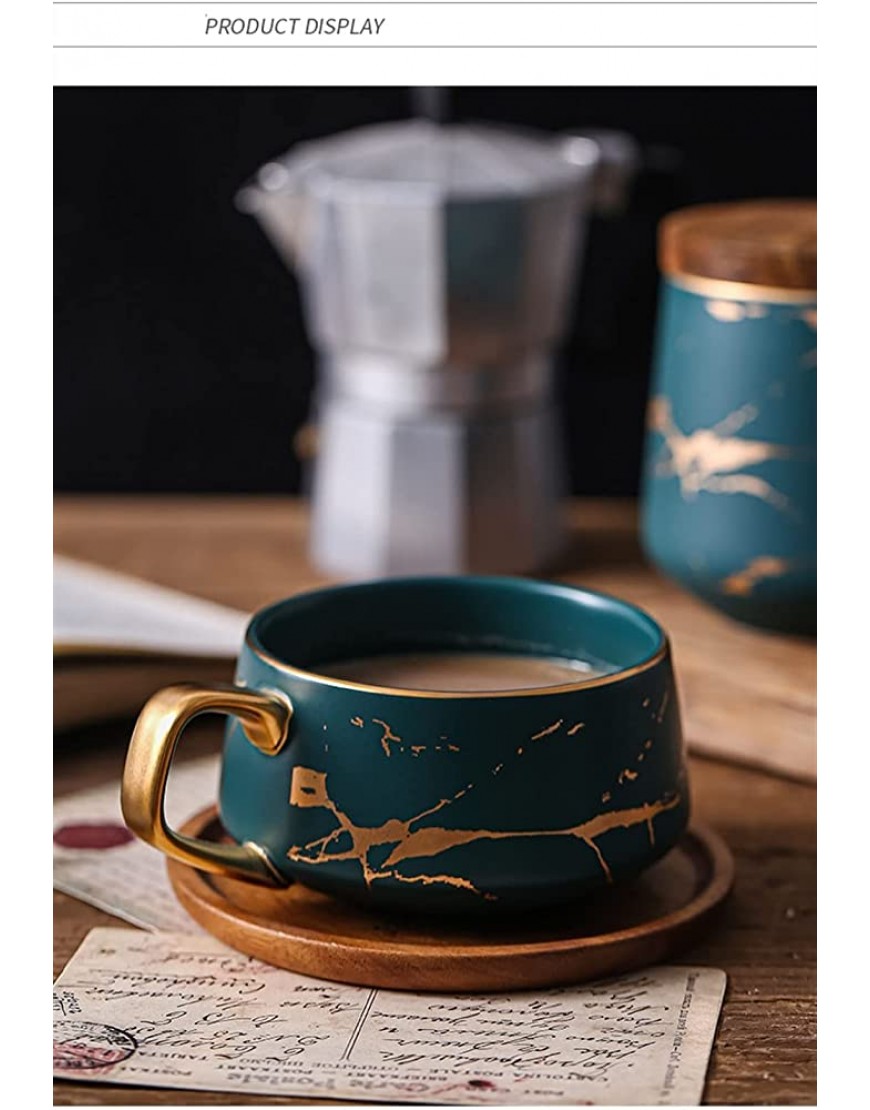 Coupe en céramique mate Design Tasse à thé Coupe de café avec soucoupes de bois for thé de l'après-midi coupe de thé en céramique Color : White Size : A - BH2K1DVKY
