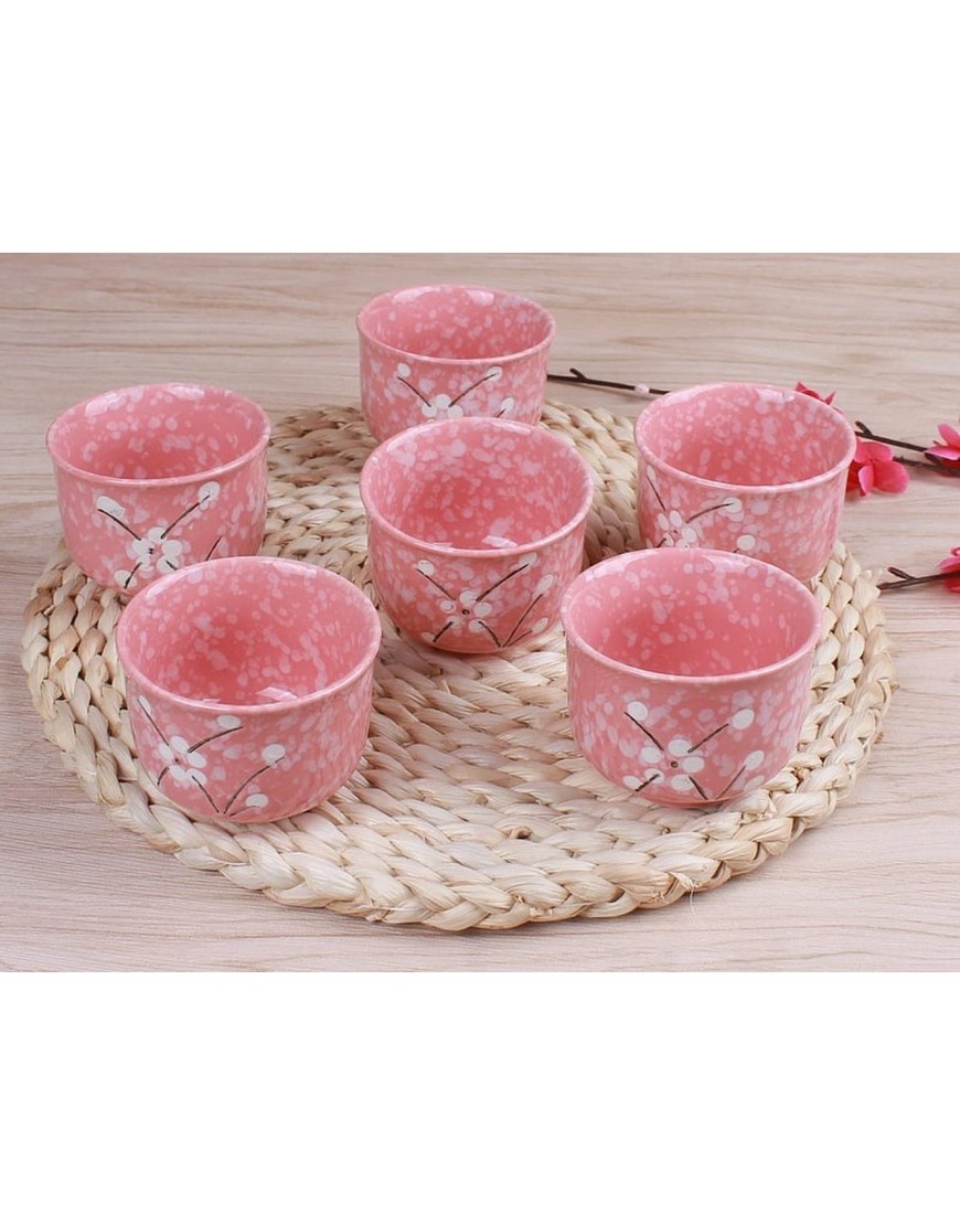 LINOC Ensemble de théières en Fleurs de Cerisier 1 Pot 6 Tasses en céramique Drinkware Tea Pot Home Office Service à thé Bouilloire Goutte - BN7Q9QHIX