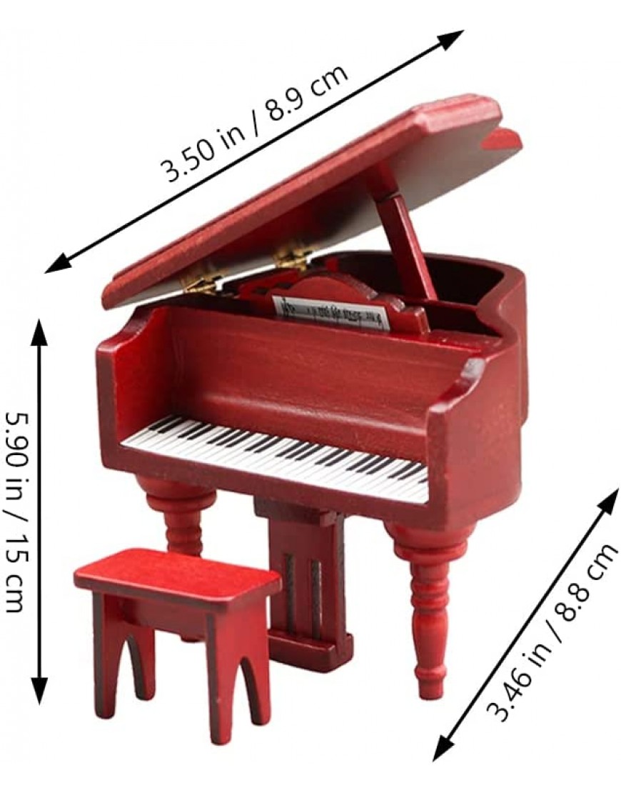 Toddmomy Mini Bois Piano Ornement Enfants prétendre Piano Jouet Mini Maison Piano décoratif - B1QM6OPDY